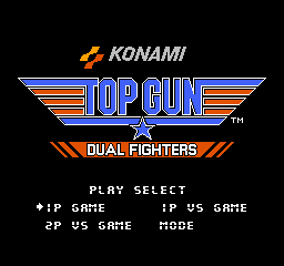 Top Gun: Dual Fighters title screen for Famicom